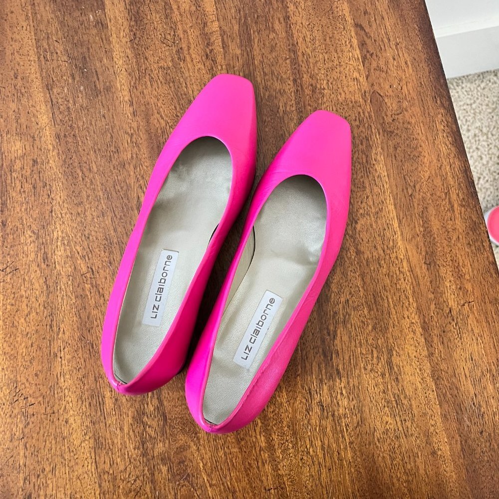 Liz Claiborne Pink Leather Heels - Picture 7 of 13